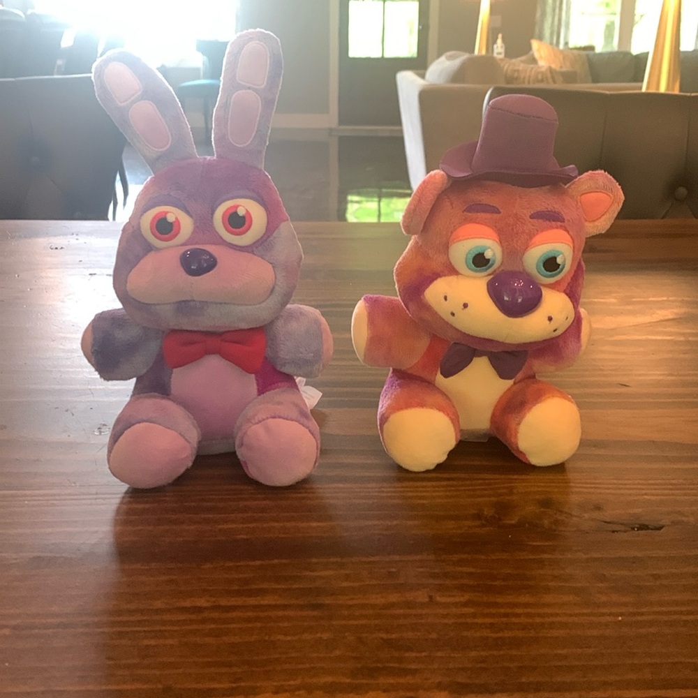 Tie die Bonnie and tie die Freddy Funko fnaf plush